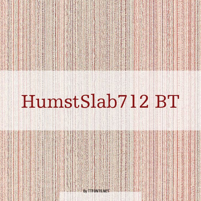 HumstSlab712 BT example